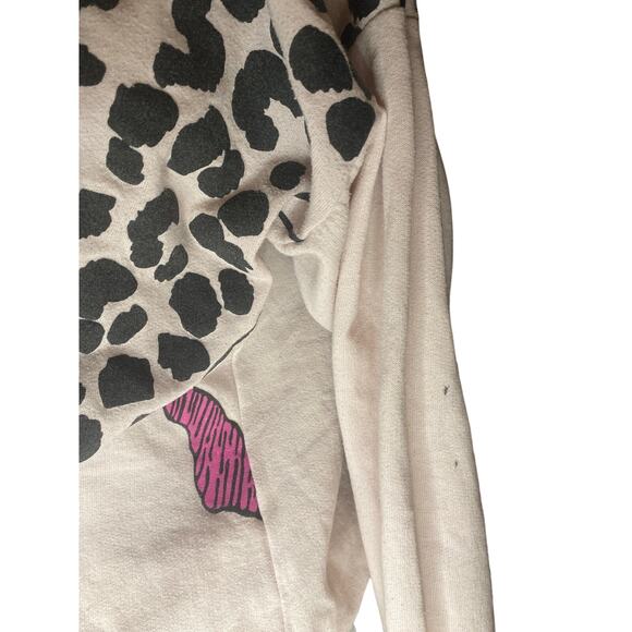 VTG JIK cat cougar pink sweatshirt M - Picture 4 of 10